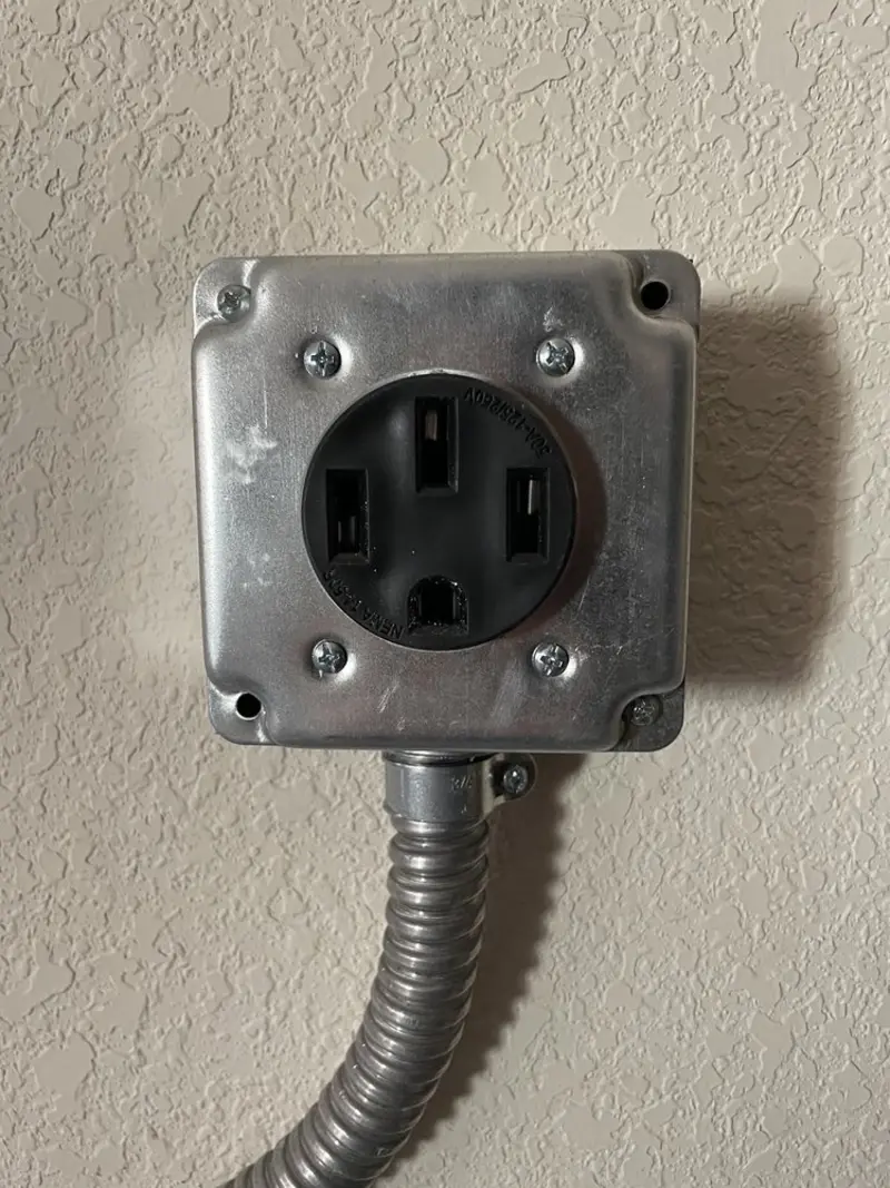 NEMA 14-50 outlet installed for Electrical Panel Upgrade in Calabasas