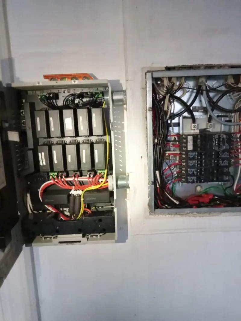 Electrical panel upgrade completed for Security Camera Wiring in Calabasas